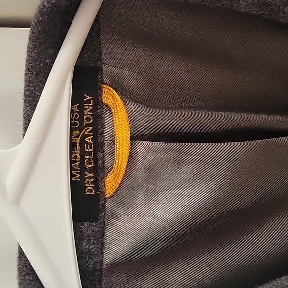 MENS BILL BLASS 44L BLAZER CAMEL HAIR GRAY RETRO - Picture 2 of 7